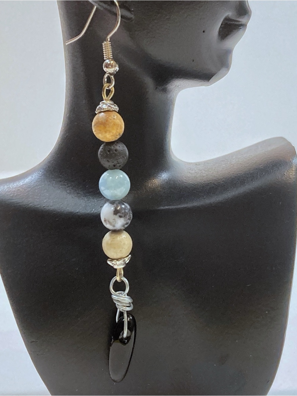 Boho hippie Multicolor gemstone Bead Drop Dangle Earrings Women Jewelry